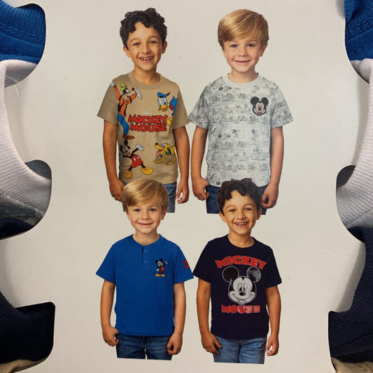 4 Pack Mickey Mouse Shirt Set