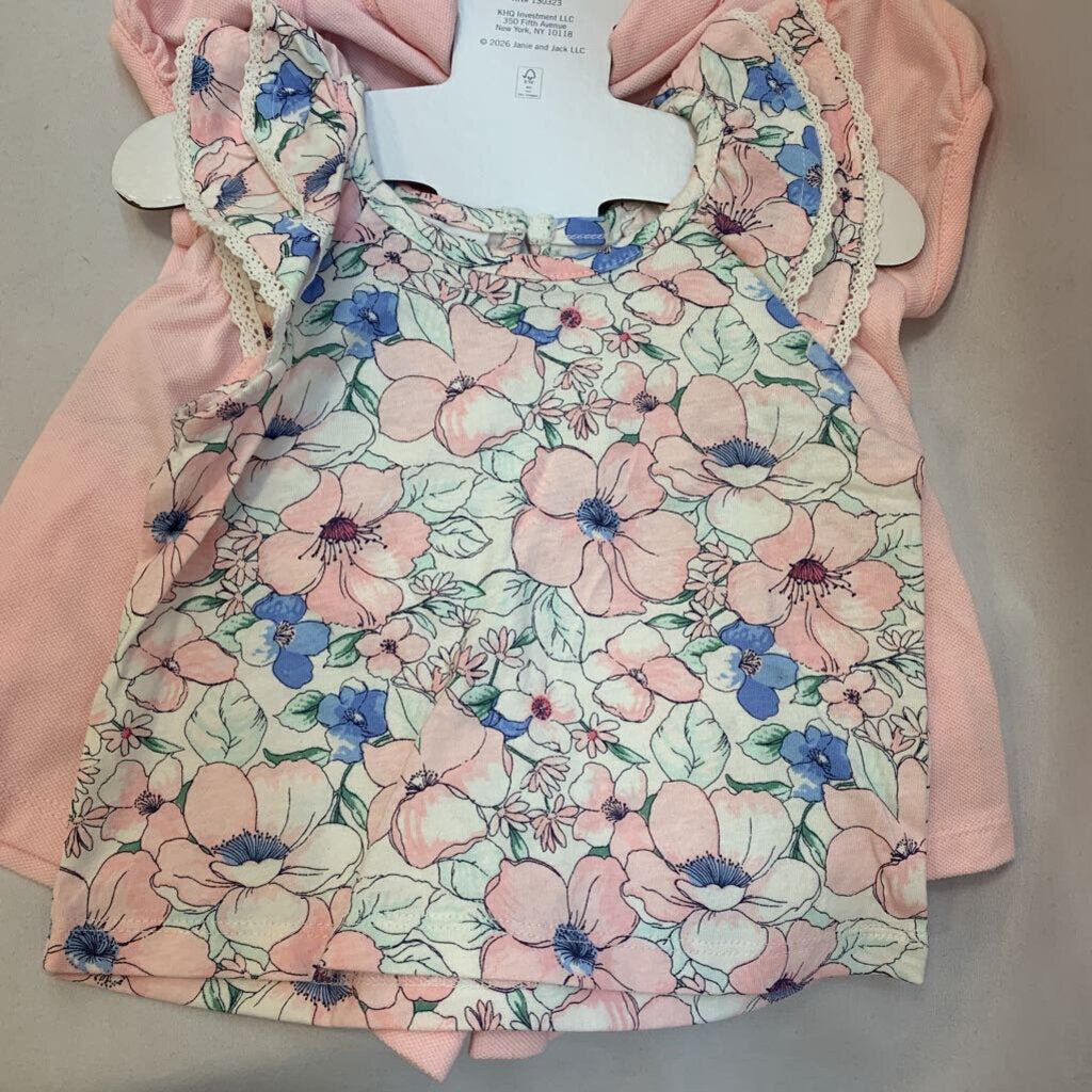 3 Pc Skort Shirt and Tank Top Set