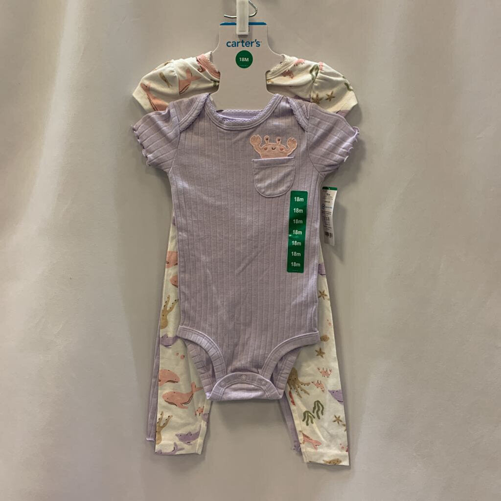 4 Pc Layette Set Ocean Animals