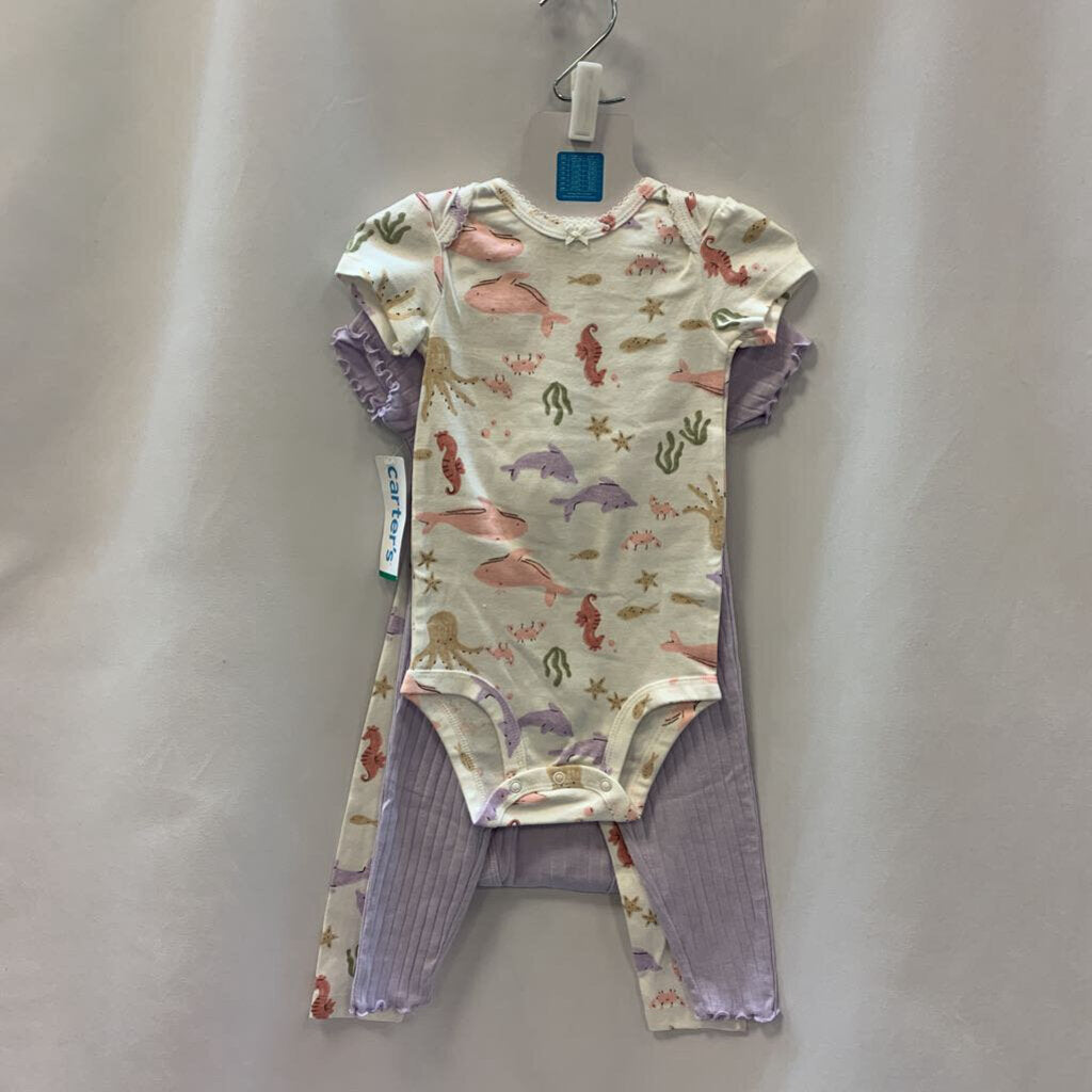 4 Pc Layette Set Ocean Animals