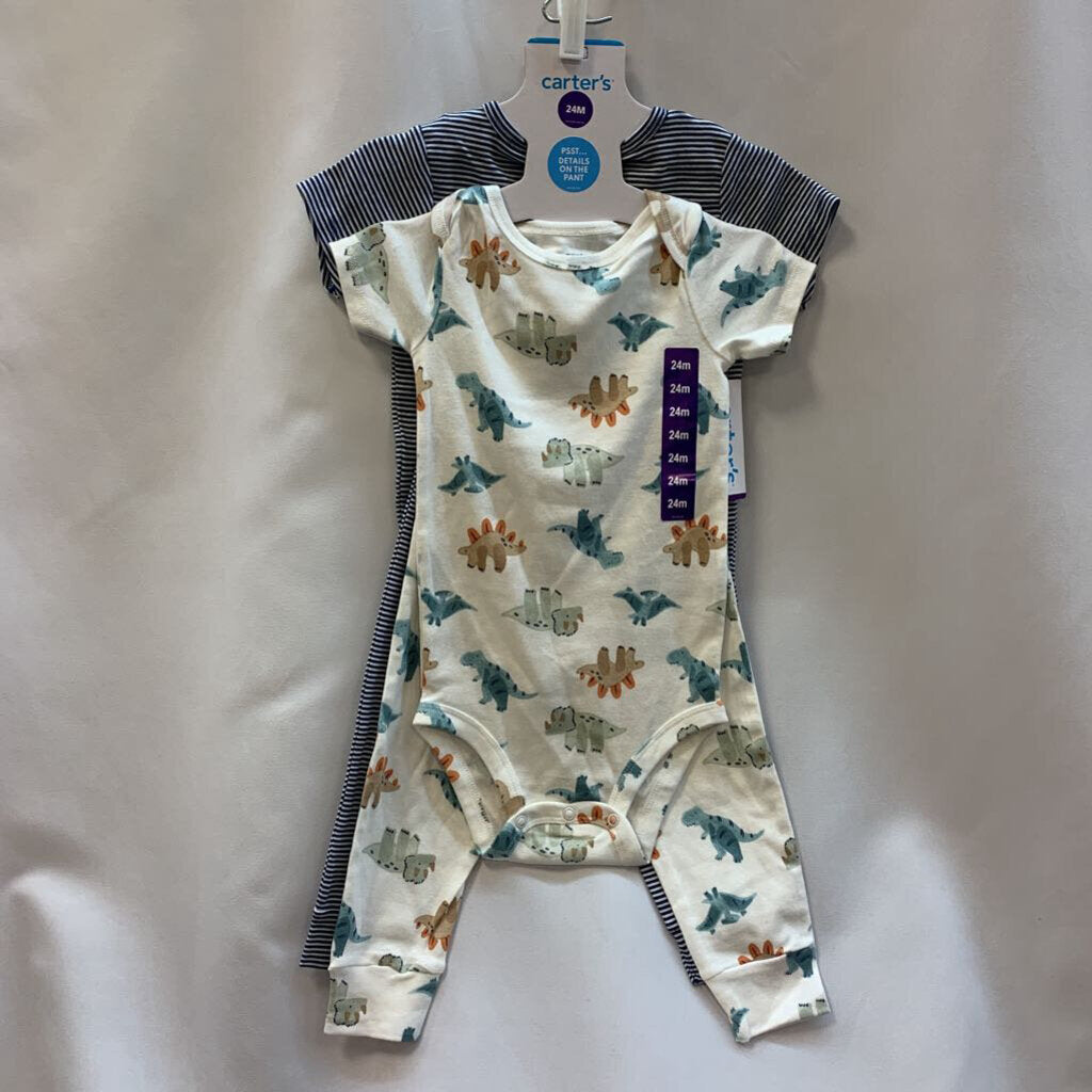 4 Pc Layette Set Dinosaur