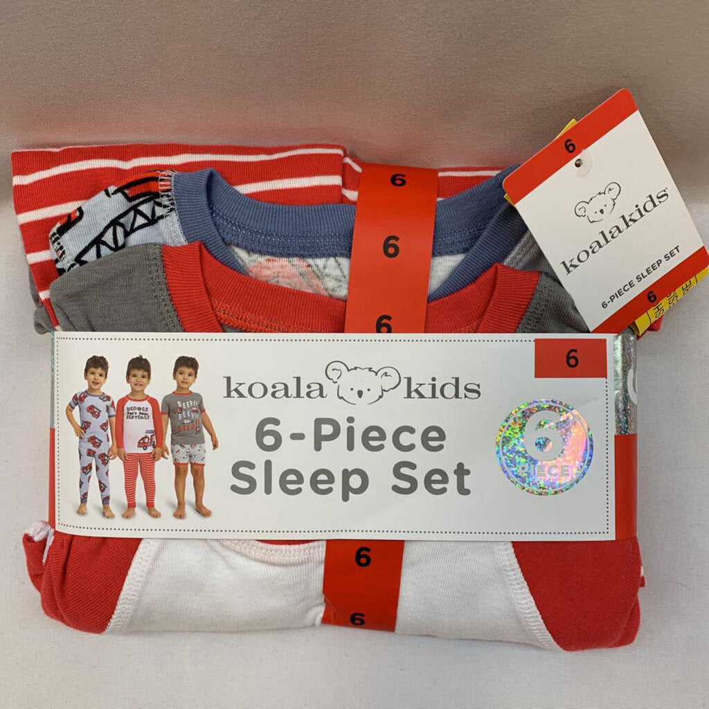6 Pc Sleep Set Fire Truck