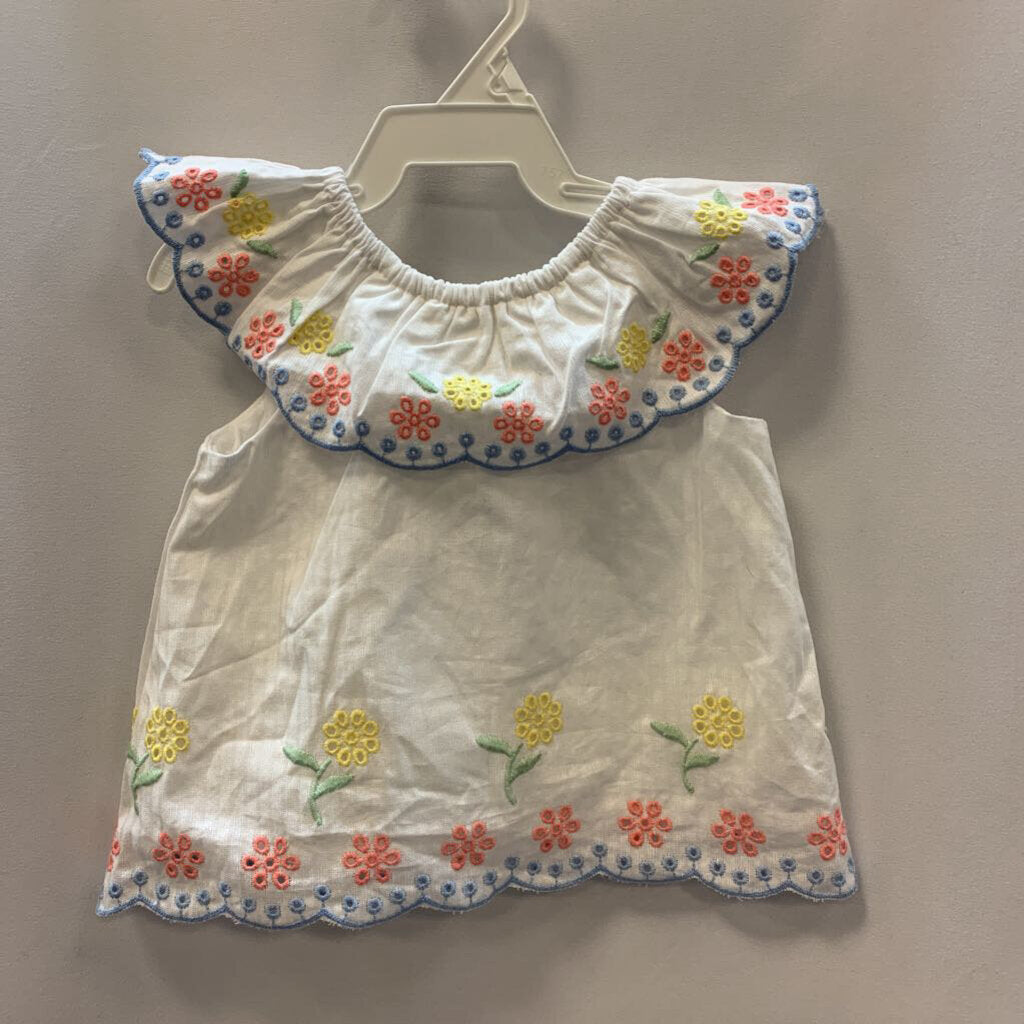 Shirt: Scalloped Embroidered Collar