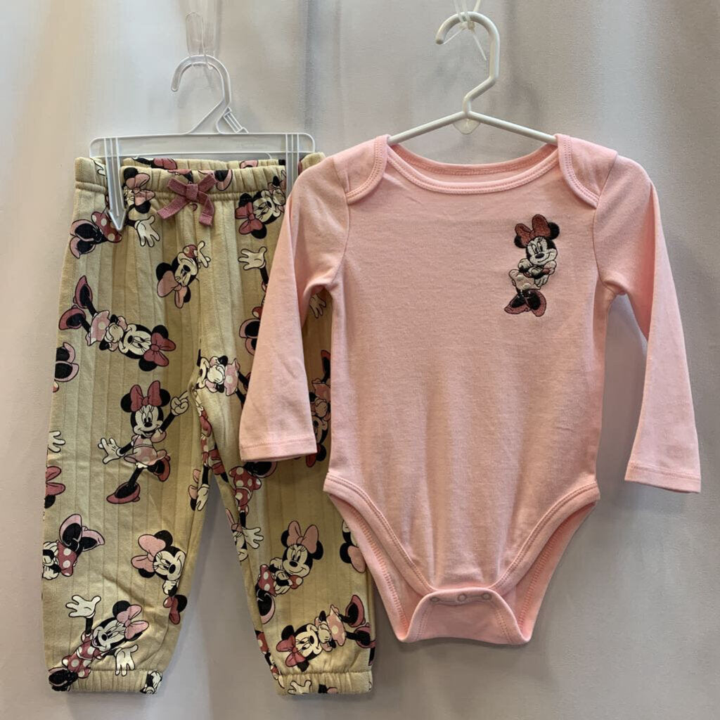Minnie Mouse 2 Pc Onesie Jogger Set
