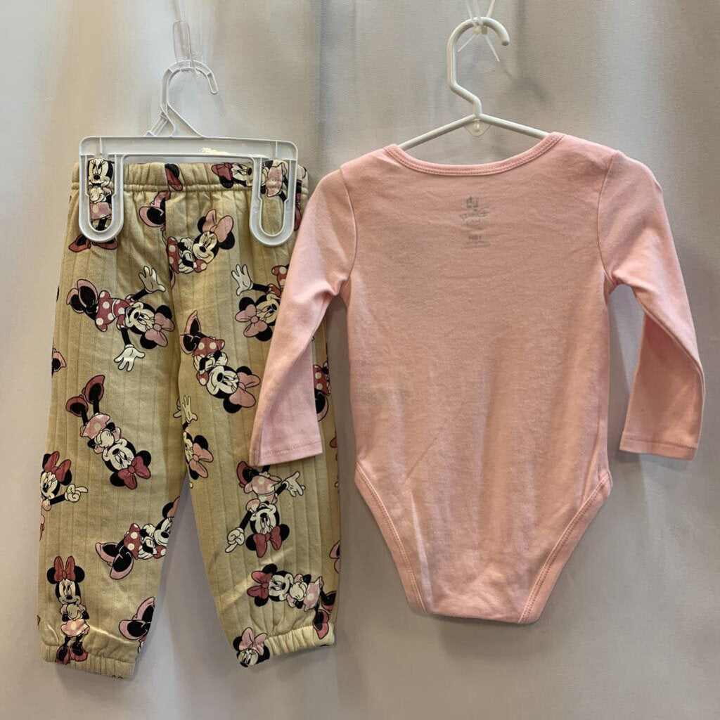 Minnie Mouse 2 Pc Onesie Jogger Set