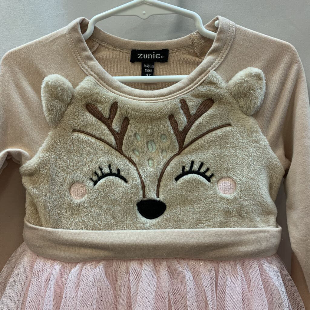 Dress: Long Sleeve Deer with Sparkle Skirt