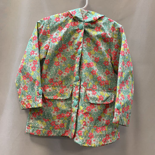 Jacket: Hooded Floral Rain