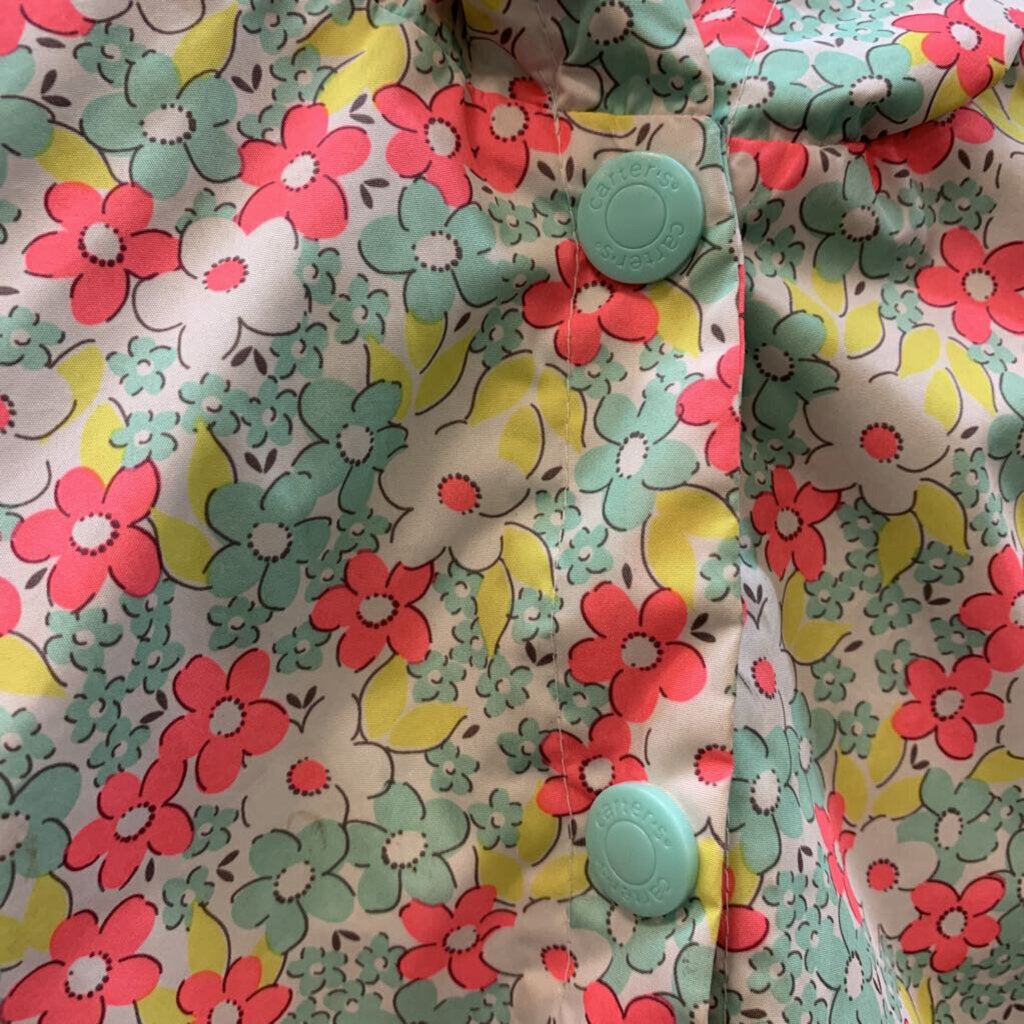 Jacket: Hooded Floral Rain