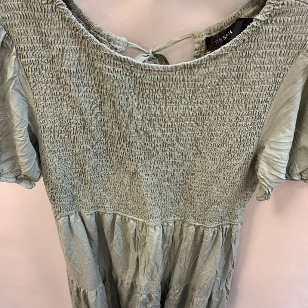 Dress: Smocked Tiered Maxi