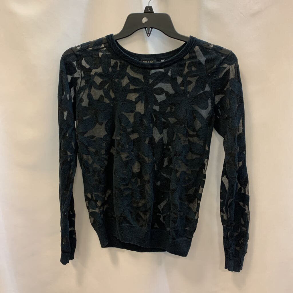 Sweater: Sheer Floral Design