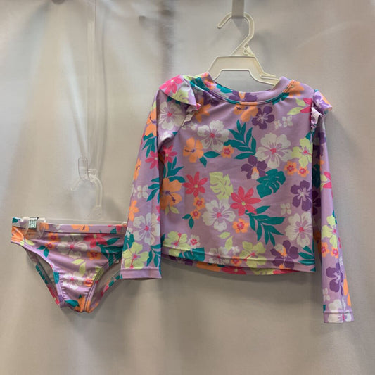 Swim Set: 2 Pc Long Sleeve Floral with Bottoms