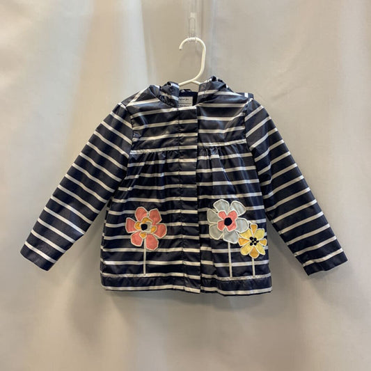 Jacket: Hooded Floral Stripes
