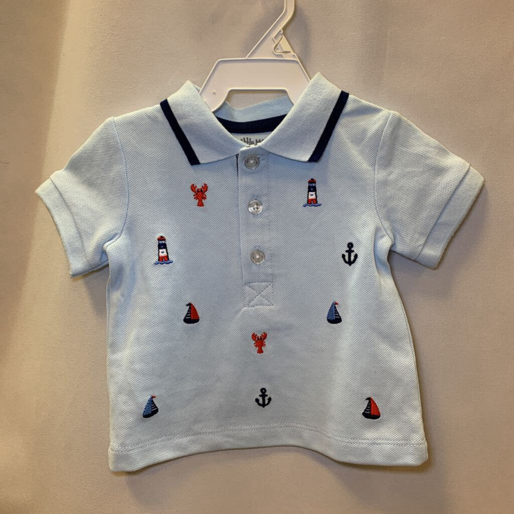 Shirt: Short Sleeve Polo Sea Boat