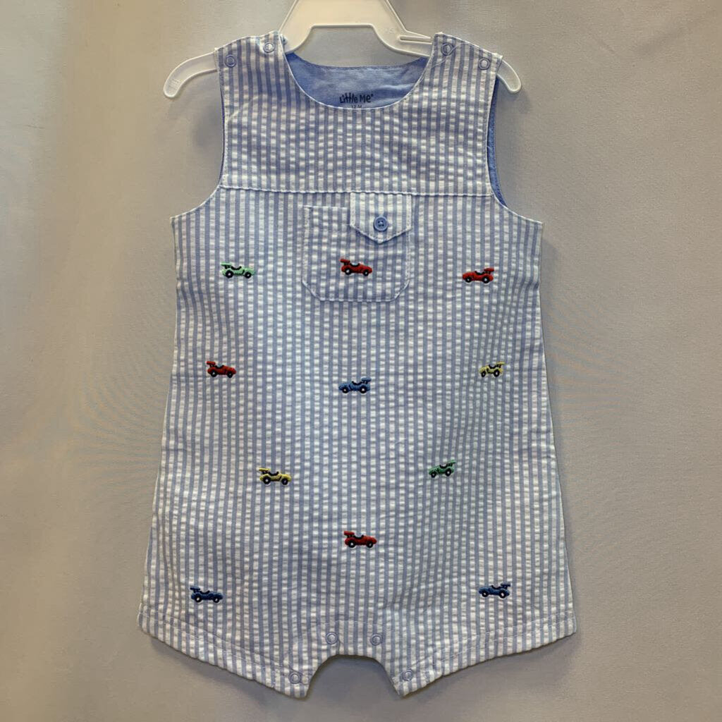 Romper: Striped with Cars