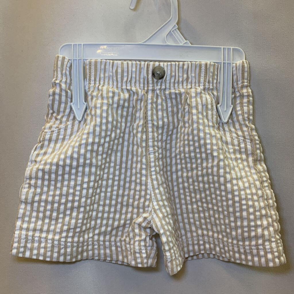 Shorts: Striped Stretchy with Button