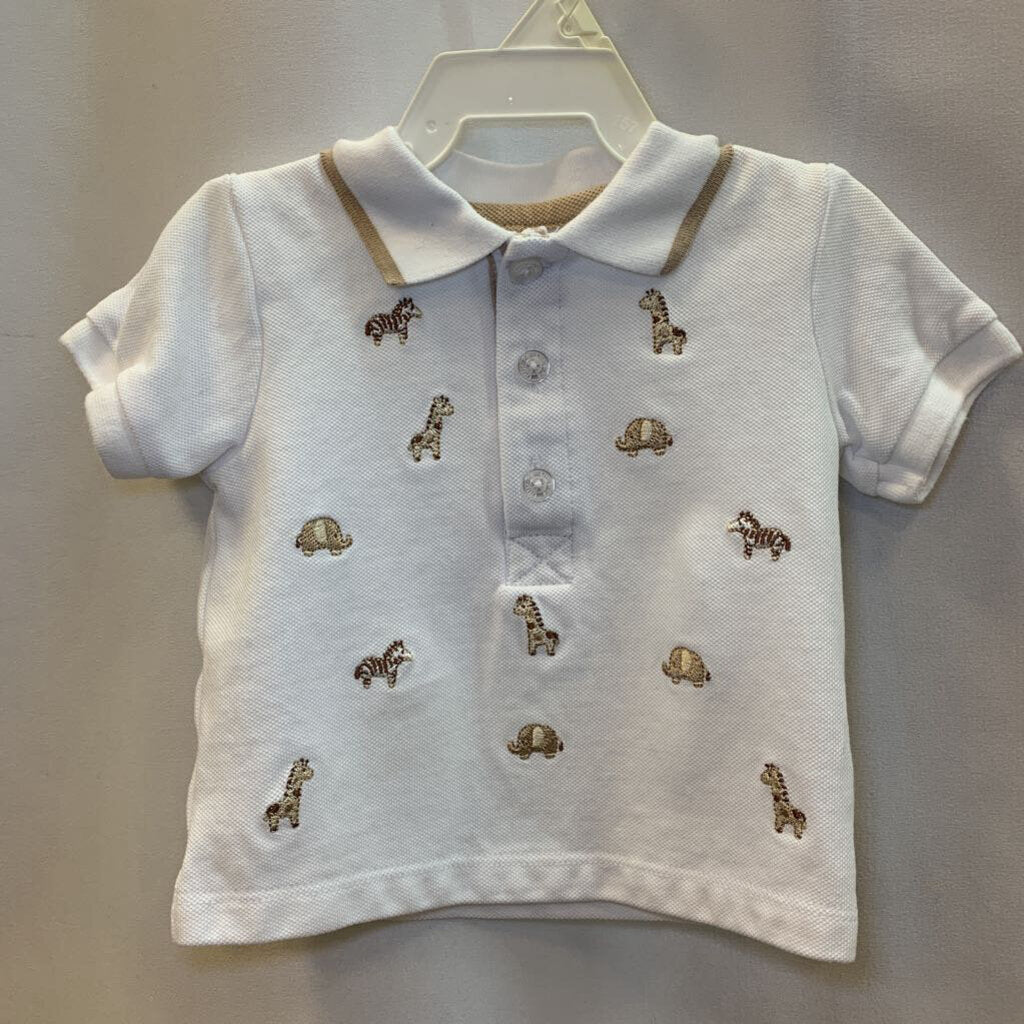 Shirt: Short Sleeve Polo Safari Animals