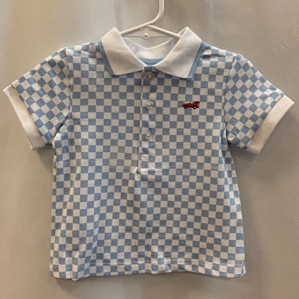 Shirt: Short Sleeve Checkered Polo