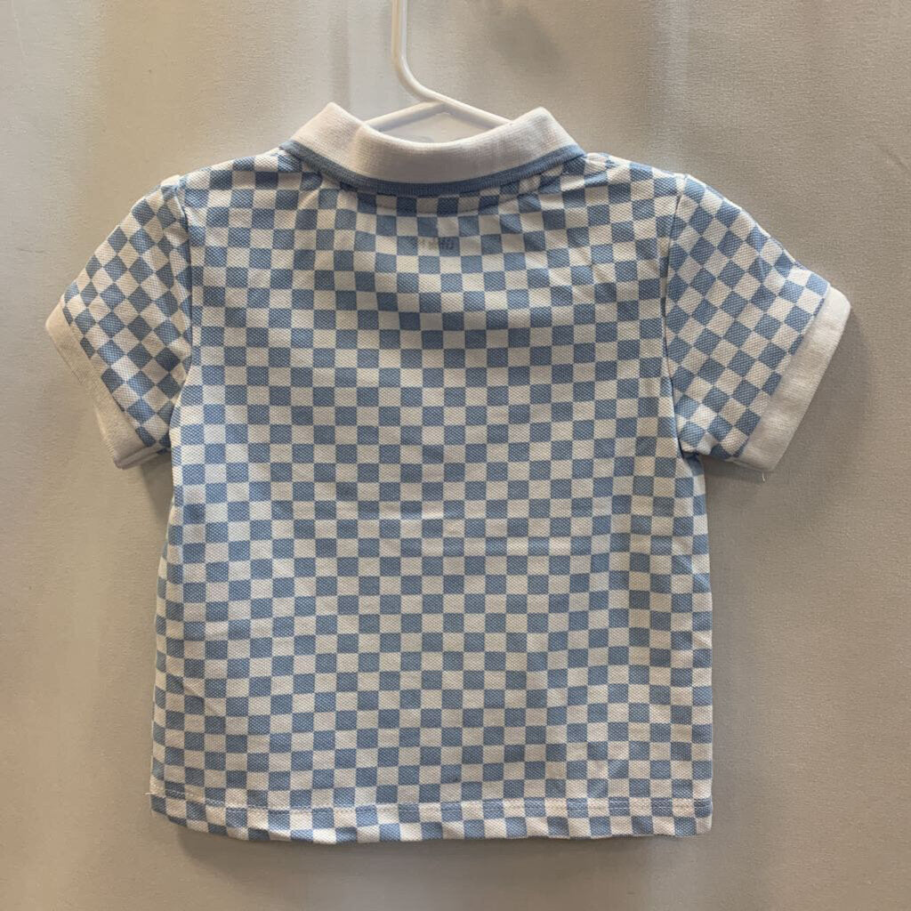 Shirt: Short Sleeve Checkered Polo