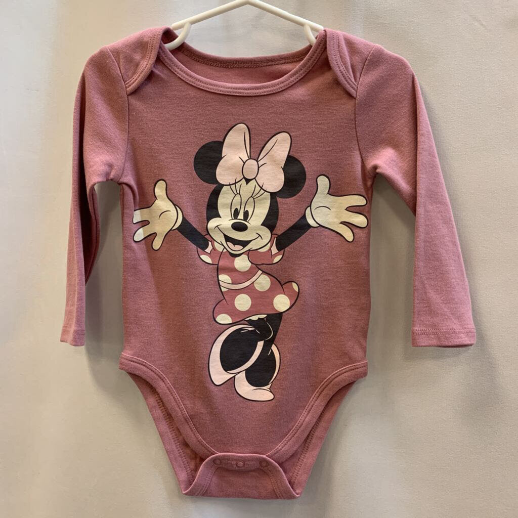 Onesie: Long Sleeve Minnie Mouse