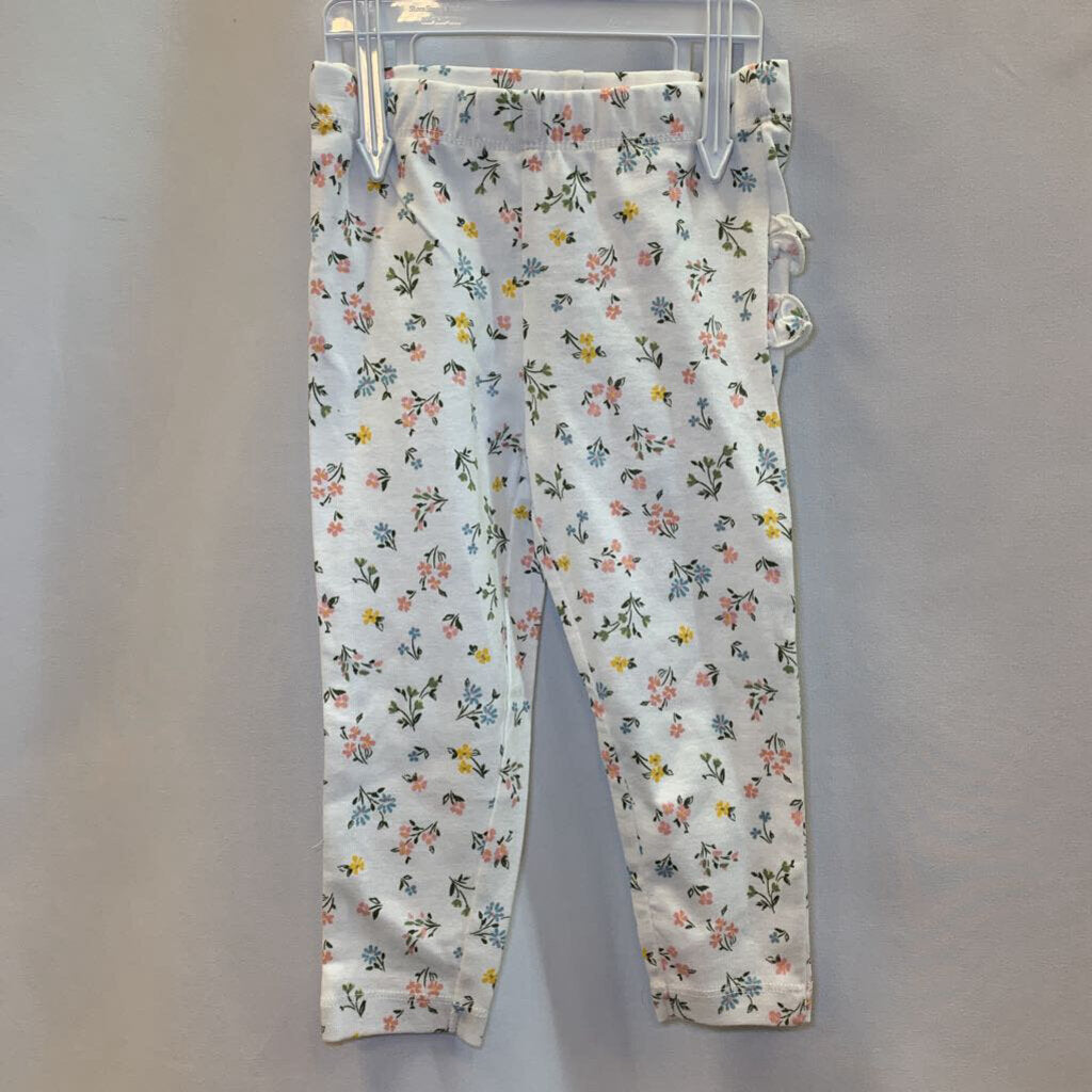 Pants: Floral Leggings with Ruffle
