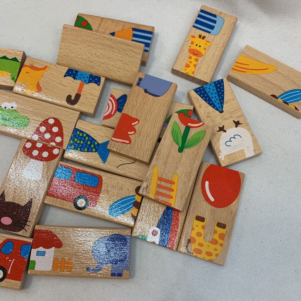 Matching Domino Tiles Animal - 28 Pc