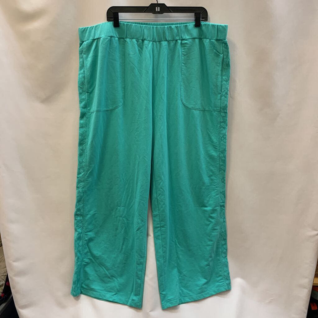 Pants: French Terry Wide Leg Lace Panels