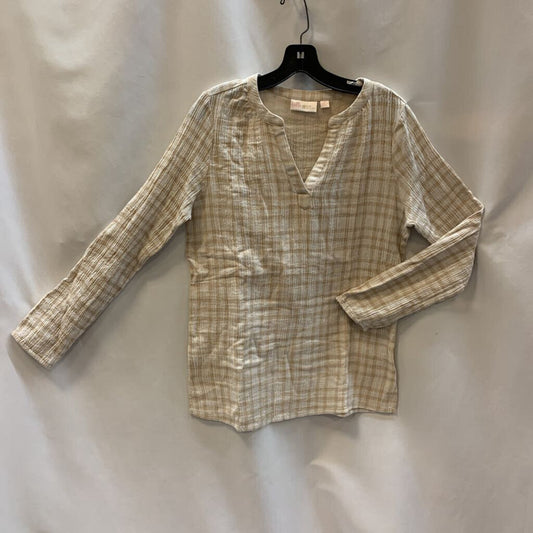 Shirt: Long Sleeve Plaid Cotton Popover