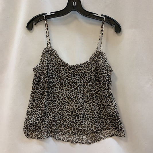 Shirt: Tank Top Leopard Print Sheer
