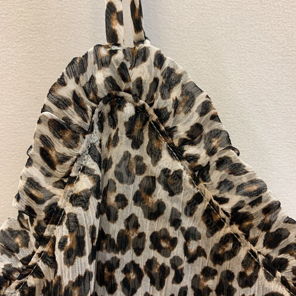 Shirt: Tank Top Leopard Print Sheer