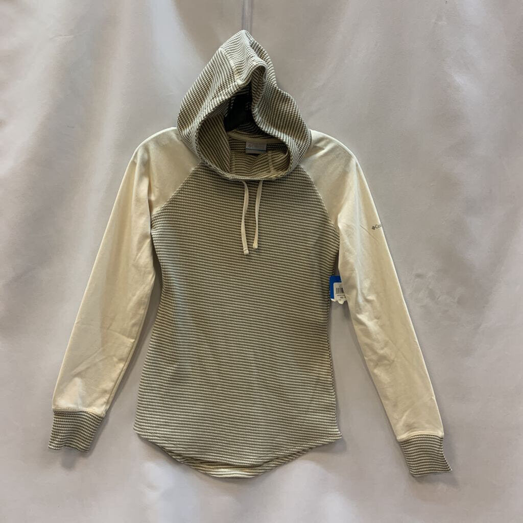 Hoodie: Waffle Knit Stripe with Neck