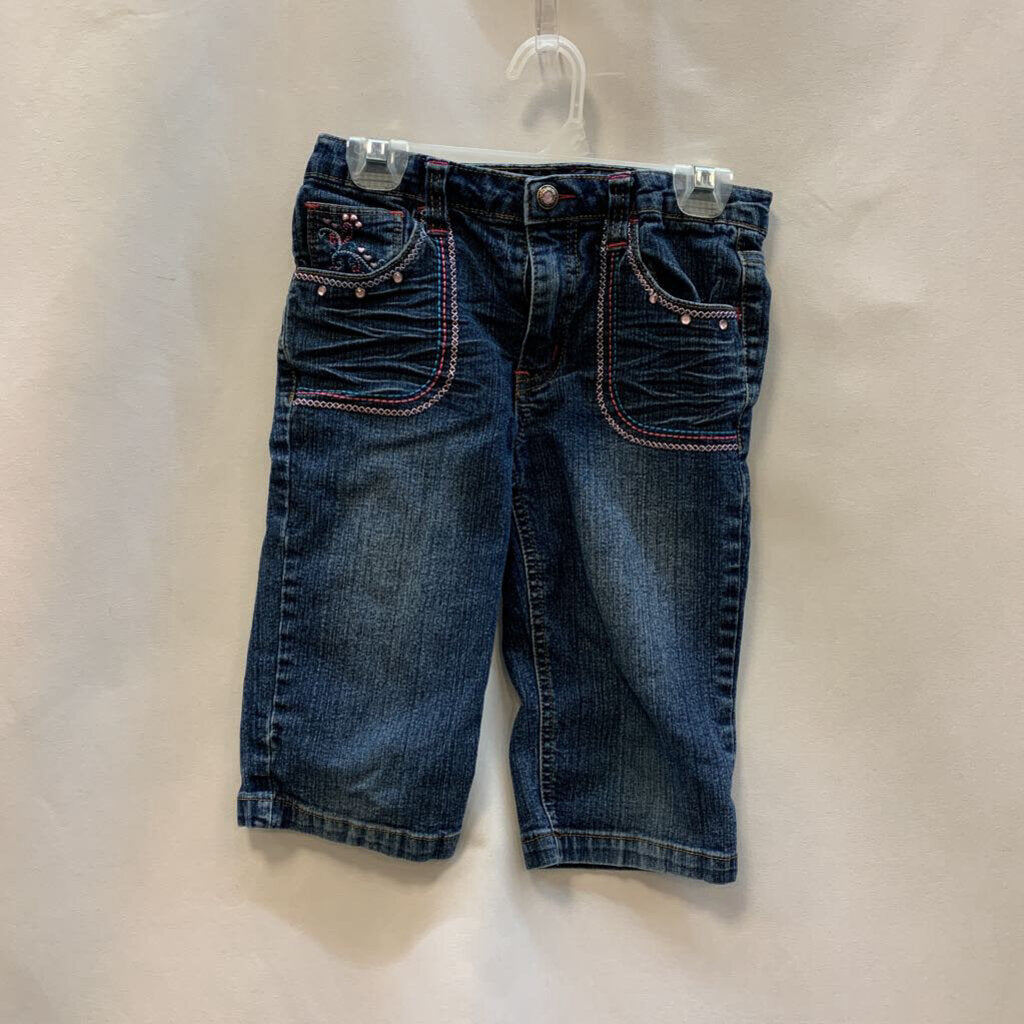 Pants: Embroidered Pocket Capri