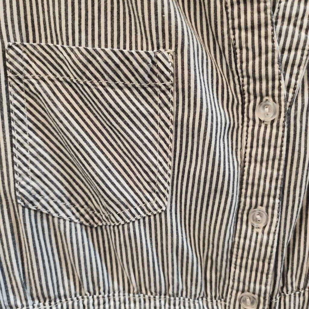 Dress: Striped Button Up with Side Ties