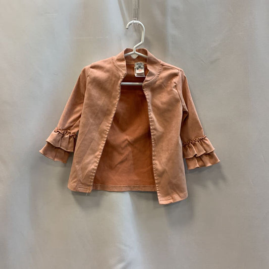 Jacket: Suede Ruffle Sleeve