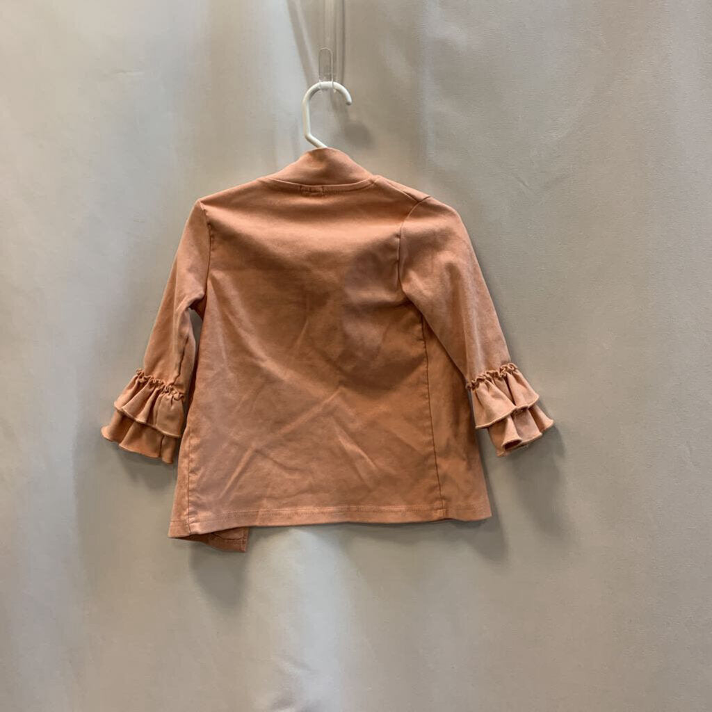 Jacket: Suede Ruffle Sleeve