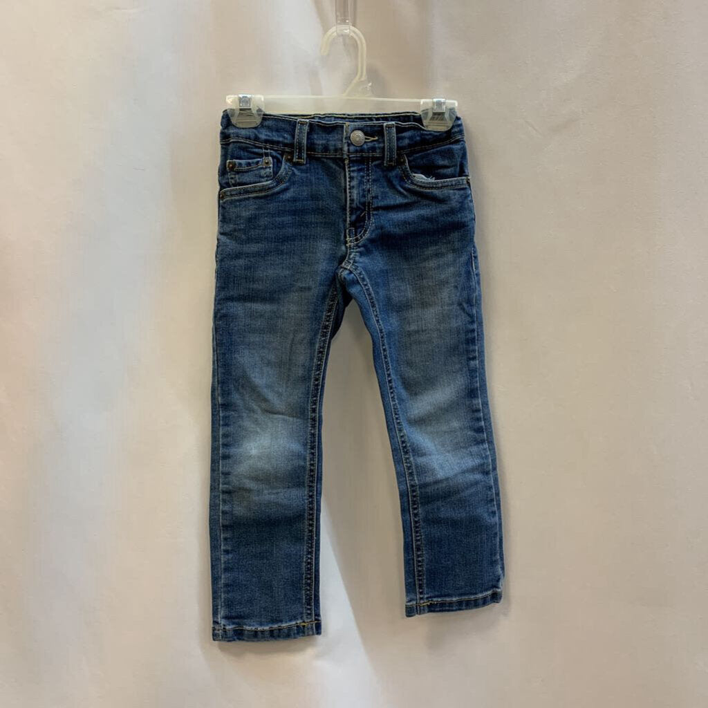 Pants: Straight Stretch Adjustable Denim