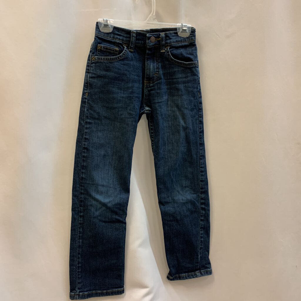 Pants: Classic Straight Adjustable Denim
