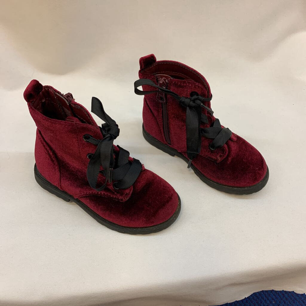 Shoes: Boots Zip Side Velvet Giovanna