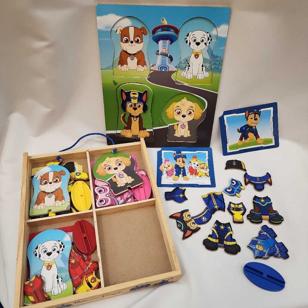 64pc Paw Patrol Wooden Magnetic