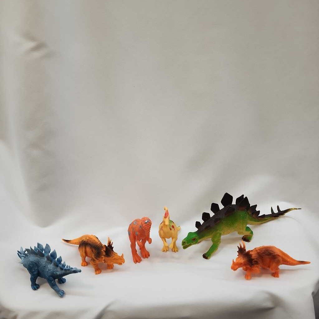 6pc Miscellaneous Plastic Dinosaurs