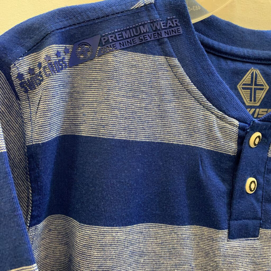 Shirt: Short Sleeve Stripe Henley