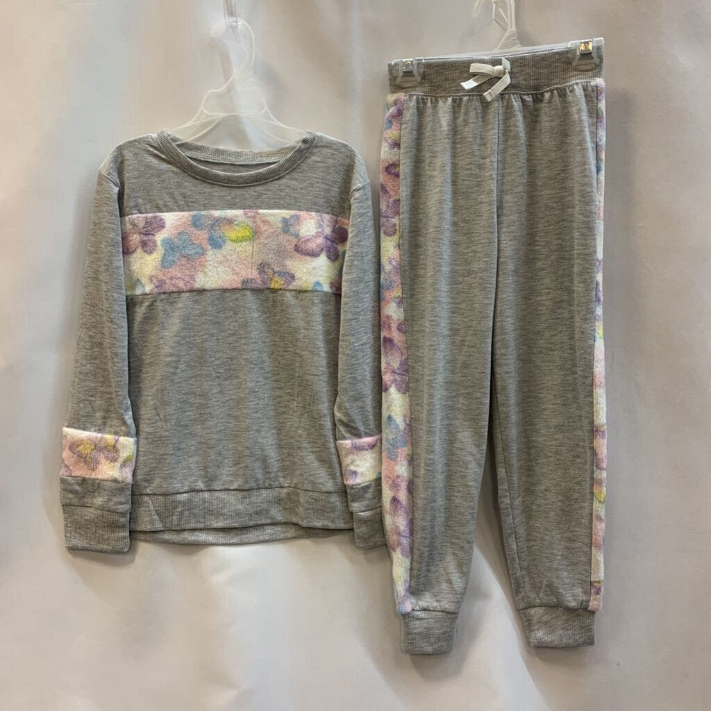 2 Pc Set: Butterfly Joggers with Long Sleeve