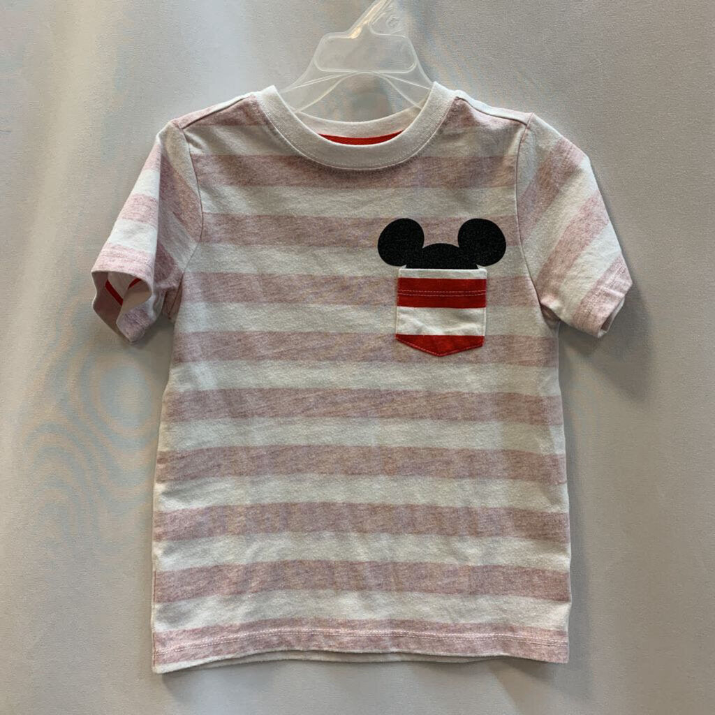 Shirt: Striped Mickey Ears Short Sleeve