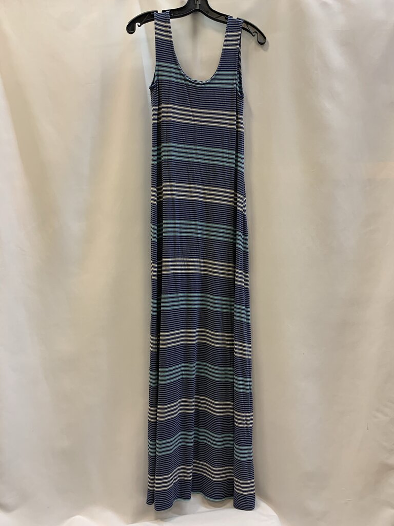 Dress: Sleeveless Stripe Long Maxi
