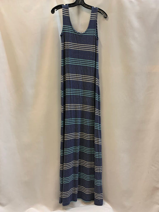 Dress: Sleeveless Stripe Long Maxi