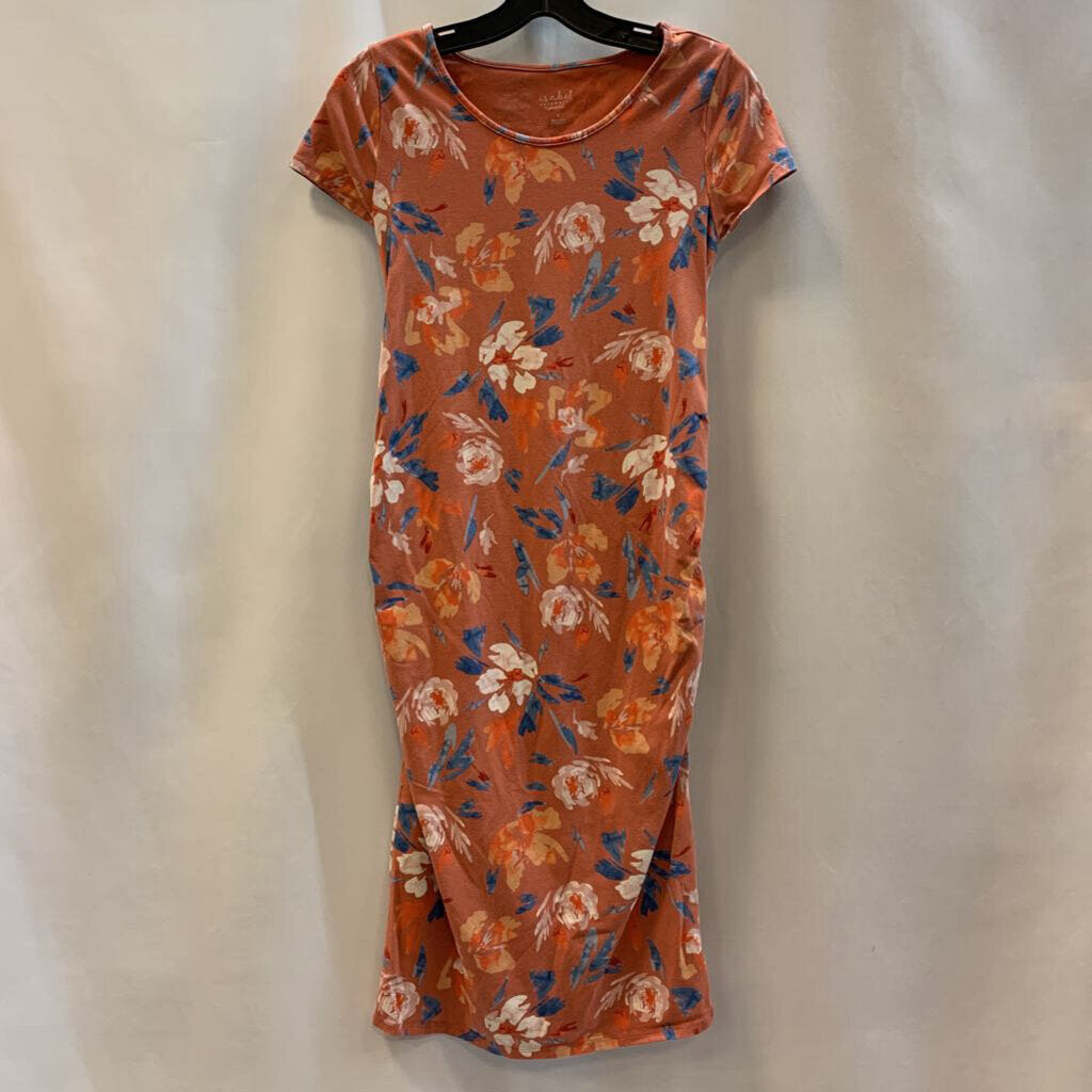 Dress: Short Sleeve Floral T Shirt Style