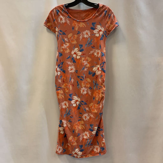 Dress: Short Sleeve Floral T Shirt Style