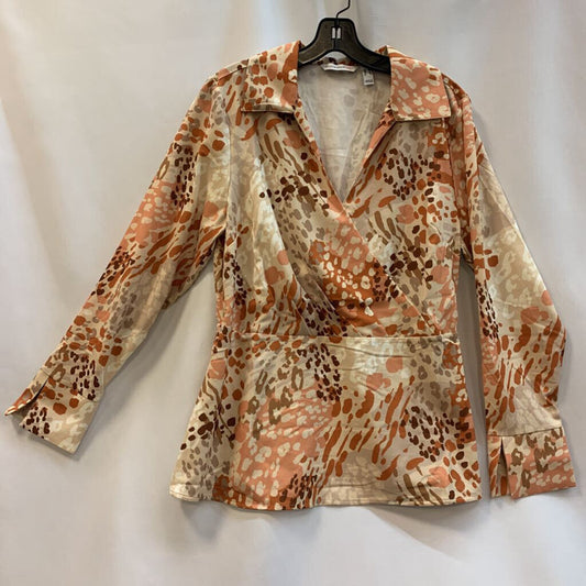 Shirt: Woven Animal Print Peplum