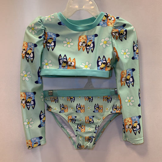2 Pc Swim Set: Dogs Long Sleeve Crop with Bottoms