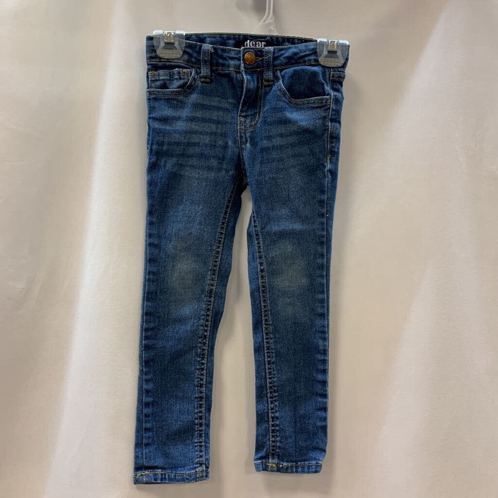 Pants: Skinny Leg Medium Wash Jeans