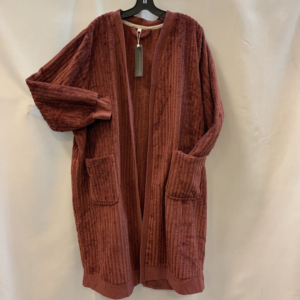 Cardigan: Ribbed Fuzzy Duster